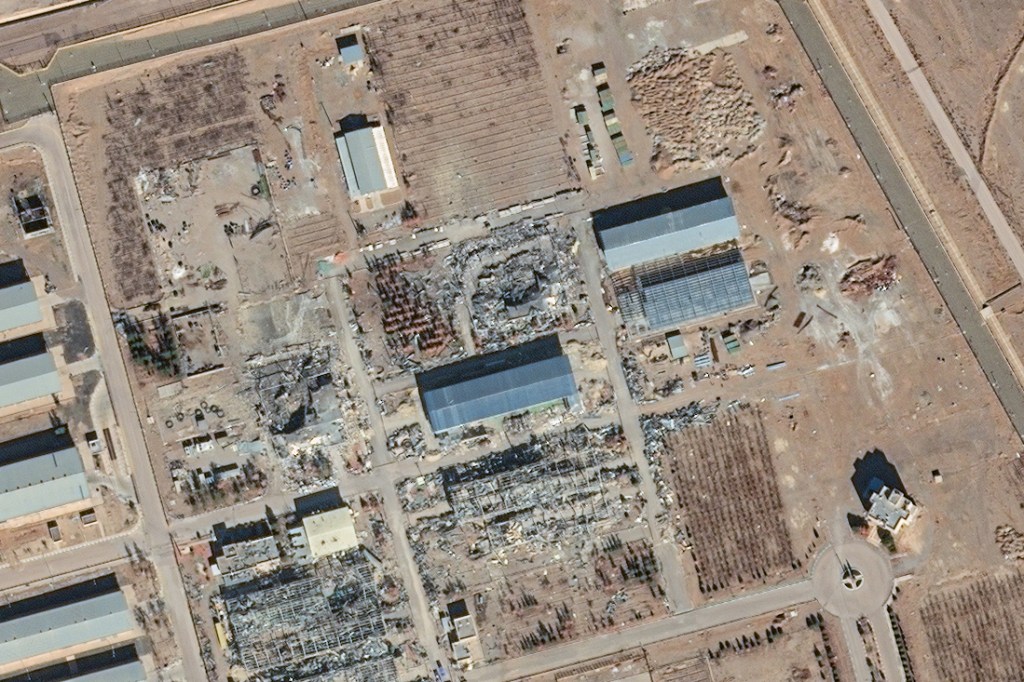 Satellite imagery shows repair and reconstruction activity at the Isfahan nuclear complex months after reported June 2025 airstrikes, including newly erected structures over previously damaged areas. 