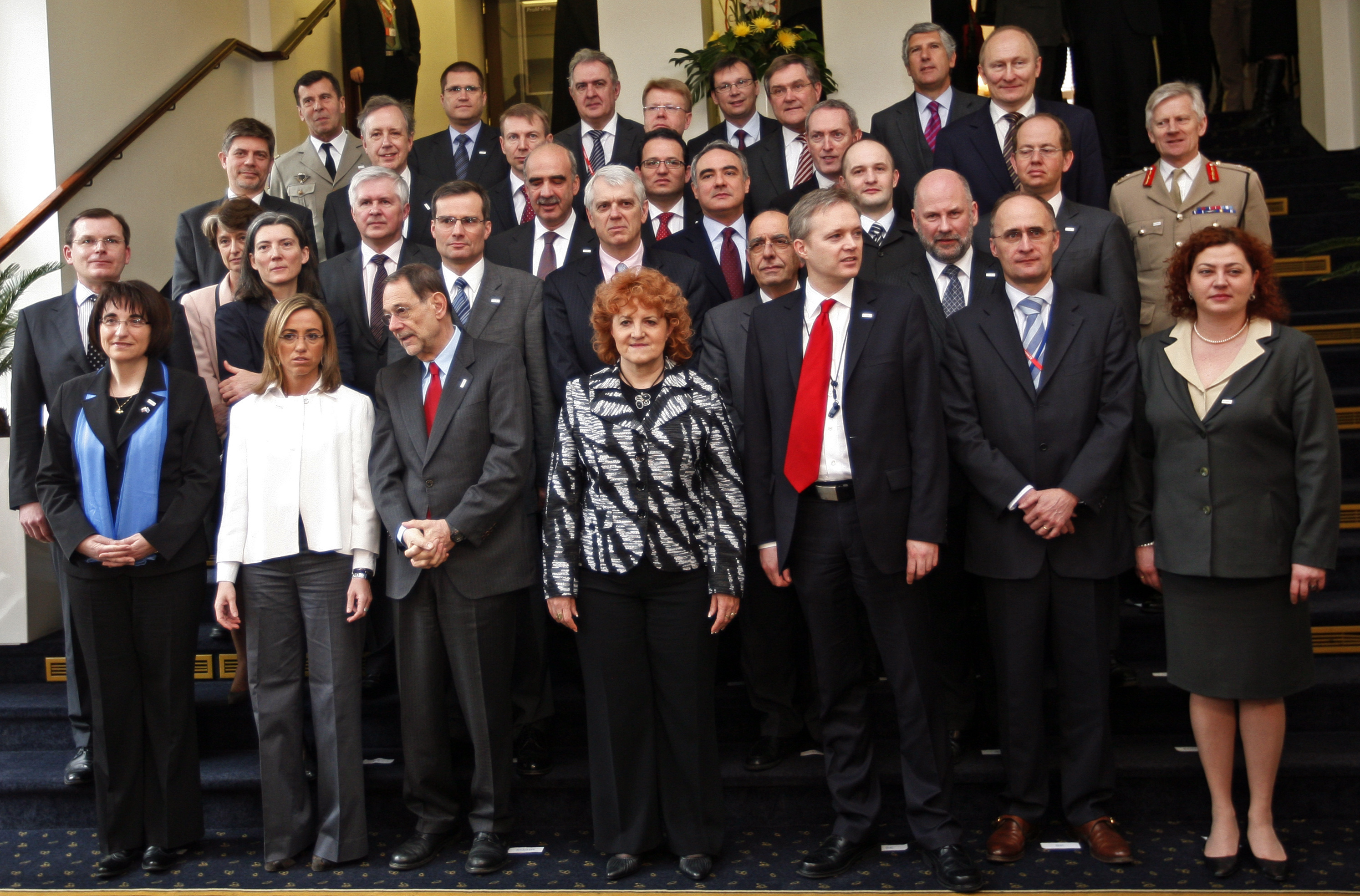 European Union's Defense Ministers pose for a family photo in Prague