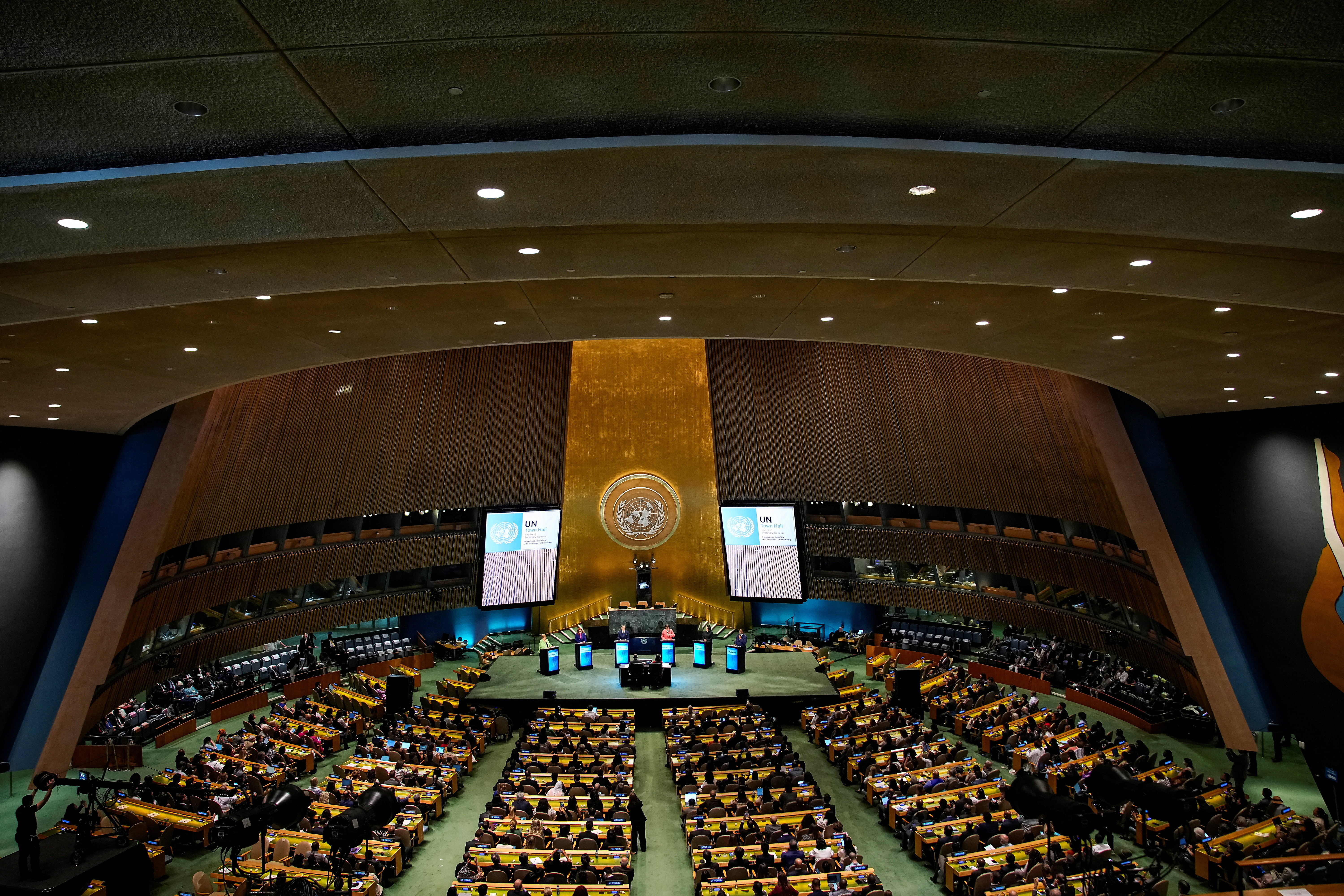 Candidates for the position of United Nations secretary-general participate in the "UN Town Hall: The Next Secretary-General" in New York City,