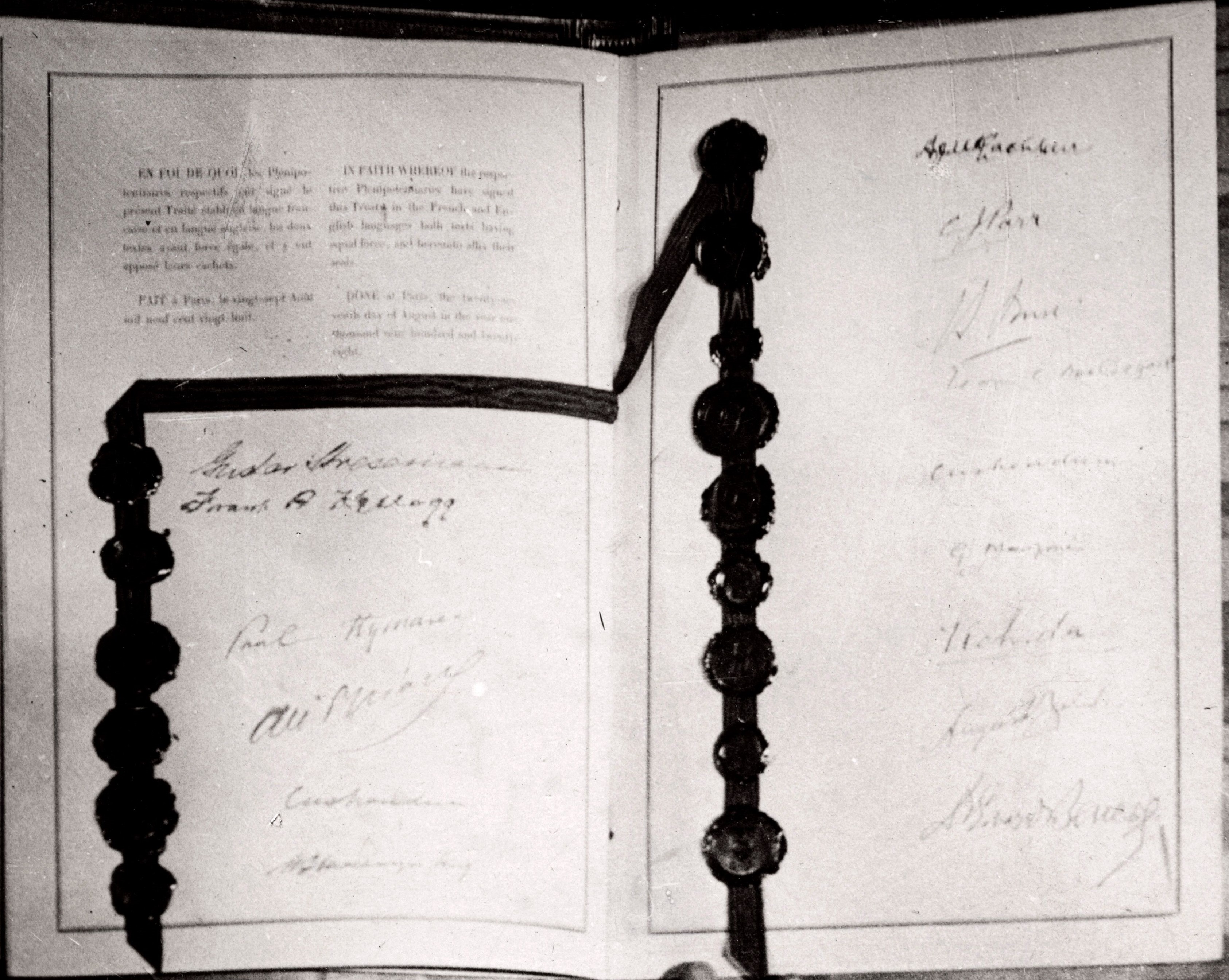 <p>The Briand-Kellogg Pact, August 27, 1928.</p>
